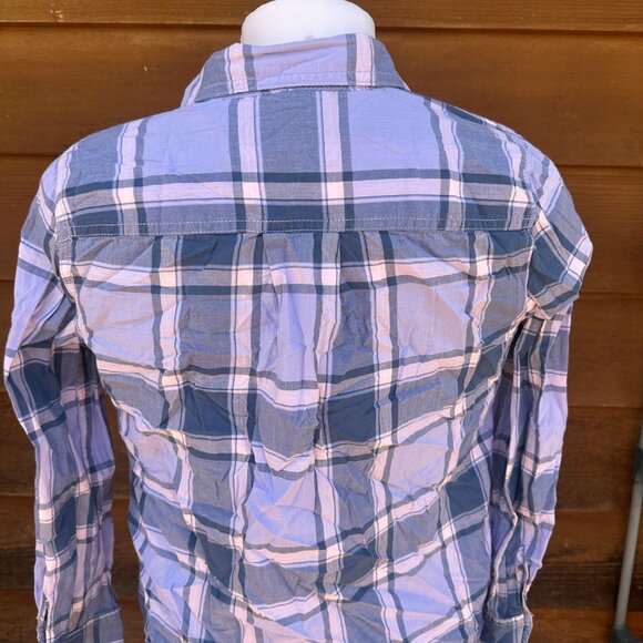 St John Purple Plaid Button Down Shirt Size S - Picture 7 of 8